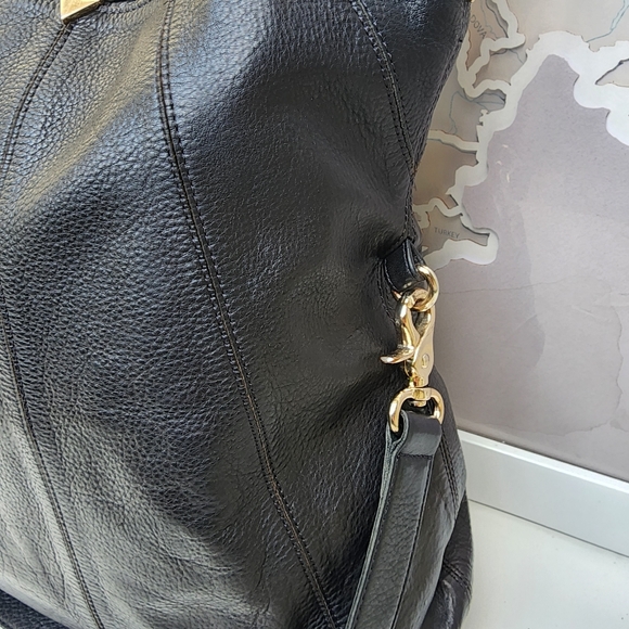 Foley+Corinna Dumonde Mid City Large Leathe Hobo Tote Black - Picture 6 of 14